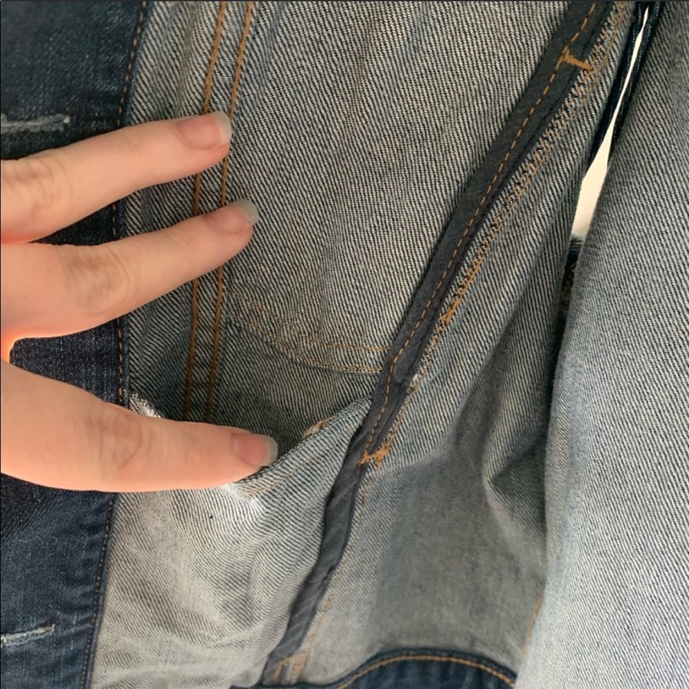 Vintage custom denim Fossil vest - Picture 7 of 10